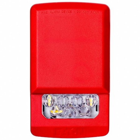 Strobe Light, Red, LED, 24V, 60 FPM, Not Applicable Dia., Wall MPN:ELSTR-N