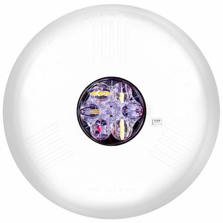 Strobe Light, White, LED, 24V, 60 FPM, 6 1/4 in Dia., Ceiling MPN:ELSTWC-N