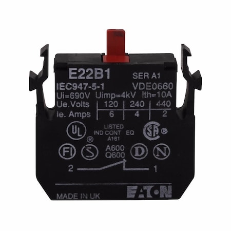 Contact Block, 1 Nc Contact MPN:E22B1
