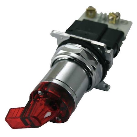 Selector Switch, Illum, 2 Pos, 30mm, Red MPN:10250ED1117-LR