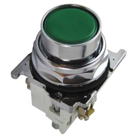 Cutler-Hammer Non-Illuminated Push Button, 30mm, Green MPN:10250T103-51