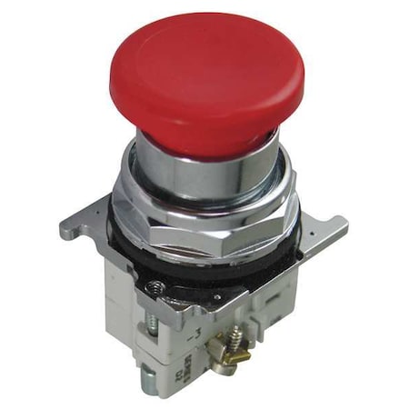 MushroomHeadPushButton, Non-Illum, Red, 1NO MPN:10250T122-53