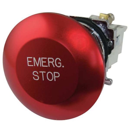 MushroomHeadPushButton, Non-Illum, Red, 1NO MPN:10250T17213-53