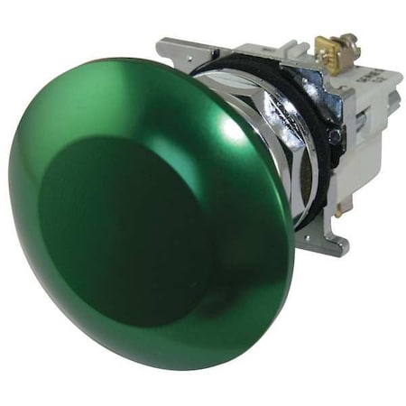 MushrmHeadPushButton, NonIllum, Grn, 2NO MPN:10250T173-2