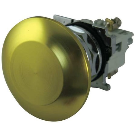 MushrmHeadPushButton, NonIllum, Yellow, 2NO MPN:10250T174-2