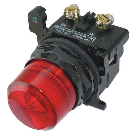 Cutler-Hammer Pilot Light, LED, 24VAC/DC, Red MPN:10250T197HLRP24