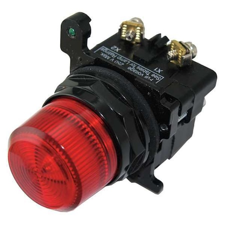 Cutler-Hammer Pilot Light, LED, 120VAC, Red MPN:10250T197HLRP2A