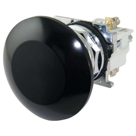 MushrmHeadPushButtn, NonIllum, Blk, 1NO/1NC MPN:10250T33B