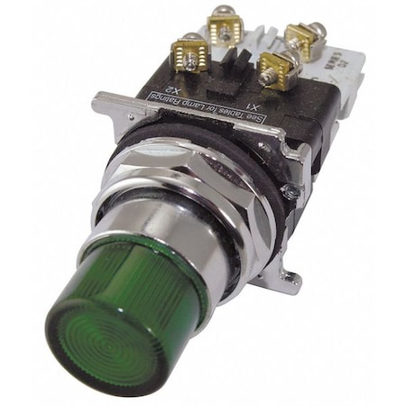IllumPushButton, FullVoltage, Green, 1NO MPN:10250T476C22-53
