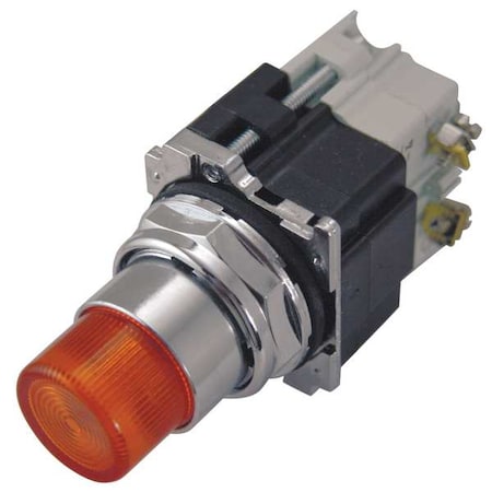 IllumPushButton, FullVolt, Amber, 1NO/1NC MPN:10250T476C43-1