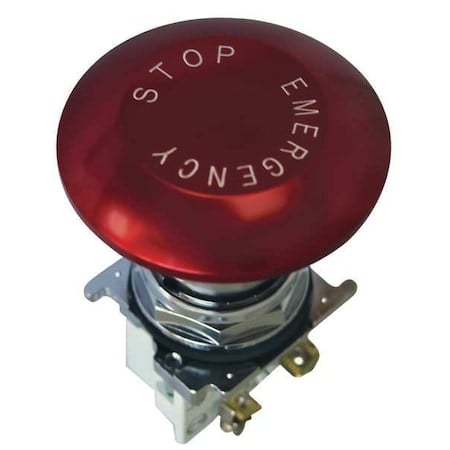 Cutler-Hammer Emergency Stop Push Button, Red, Head Material: Aluminum MPN:10250T5J63-1X