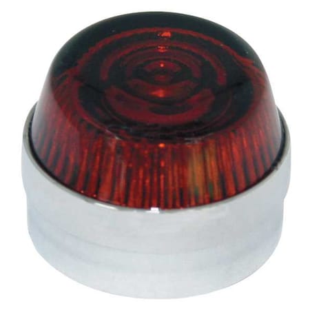 Pilot Light Lens, 30mm, Glass, Red MPN:10250TC7N