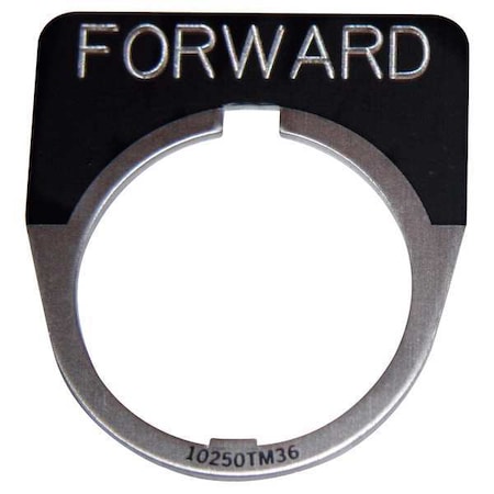 Cutler-Hammer Legend Plate, Half Round, Forward, Black MPN:10250TM15