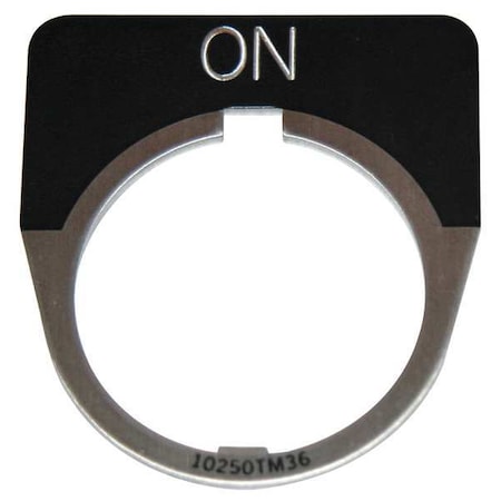 LegendPlate, On, White/Black, Half-Round MPN:10250TM25