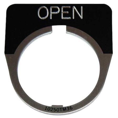 Cutler-Hammer Legend Plate, Half Round, Open, Black MPN:10250TM26
