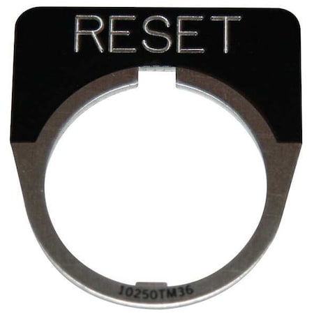 Cutler-Hammer Legend Plate, Half Round, Reset, Black MPN:10250TM29