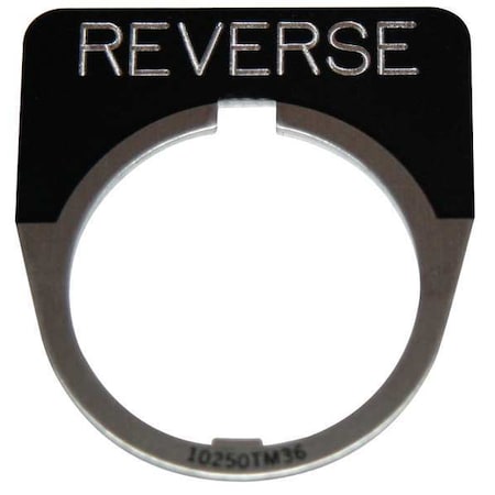 Cutler-Hammer Legend Plate, Half Round, Reverse, Black MPN:10250TM30