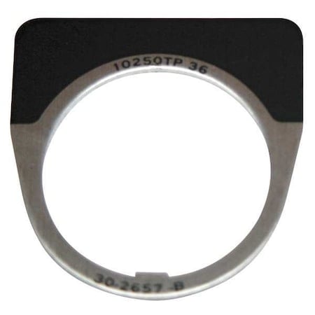 Cutler-Hammer Blank Legend Plate, Half Round, Black MPN:10250TM36