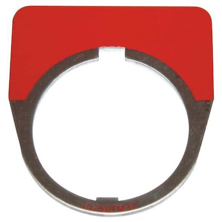 Legend Plate, White/Red, Half-Round MPN:10250TM37