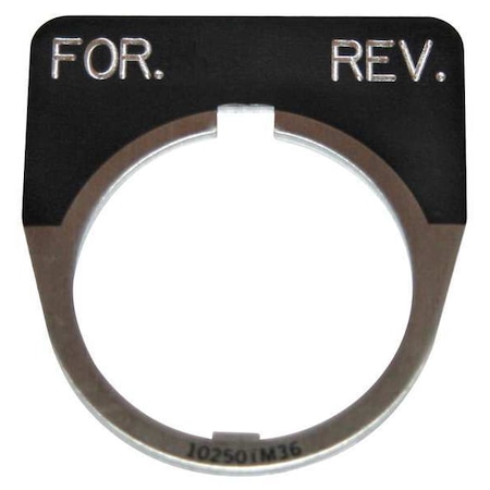 Cutler-Hammer Legend Plate, For Reverse, Black MPN:10250TM38