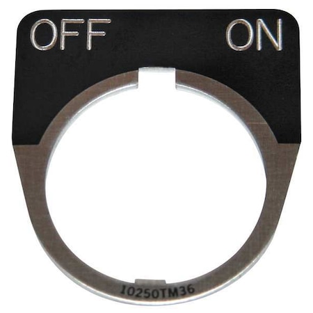 Cutler-Hammer Legend Plate, Half Round, Off On, Black MPN:10250TM42