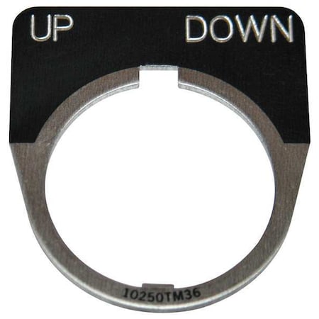 Cutler-Hammer Legend Plate, Half Round, Up Down, Black MPN:10250TM48