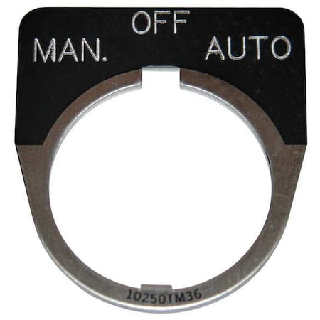 Cutler-Hammer Legend Plate, Manual Off Automatic, Black MPN:10250TM68