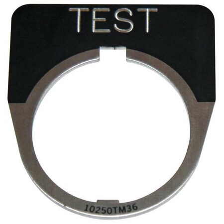 LegendPlate, Test, White/Black, Half-Round MPN:10250TM83