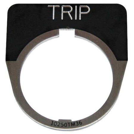 Cutler-Hammer Legend Plate, Half Round, Trip, Black MPN:10250TM84