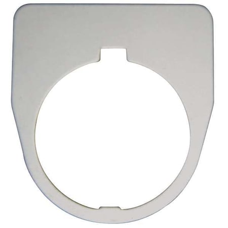 Legend Plate, White/Black, Half-Round MPN:10250TP36