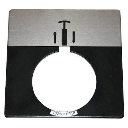 Blank Legend Plate, Push/Pull, Black MPN:10250TPP18