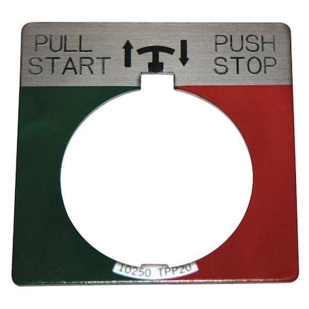 LegndPlate, PullStartPushStop, Green/Red MPN:10250TPP2