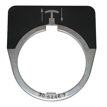 Legend Plate, Half Round, Push/Pull, Black MPN:10250TR17