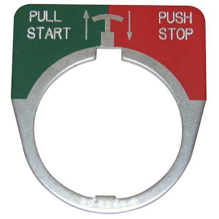 Cutler-Hammer Legend Plate, Push/Pull, Start/Stop MPN:10250TR2