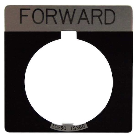 Cutler-Hammer Legend Plate, Square, Forward, Black MPN:10250TS15