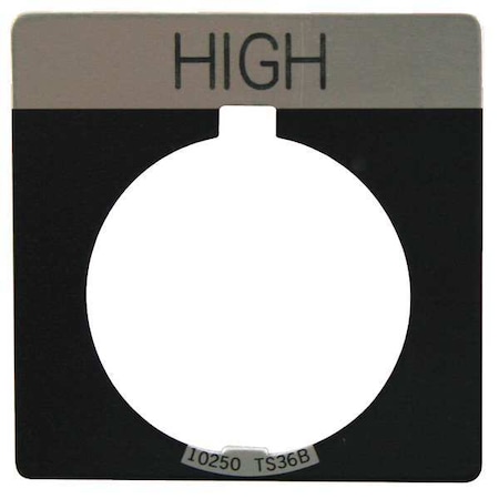 Legend Plate, High, White/Black, Square MPN:10250TS16