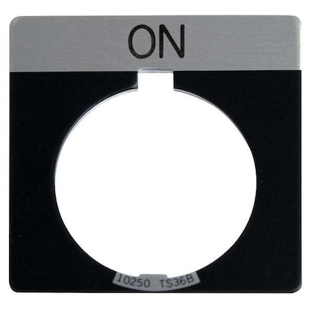 Cutler-Hammer Legend Plate, Square, On, Black MPN:10250TS25
