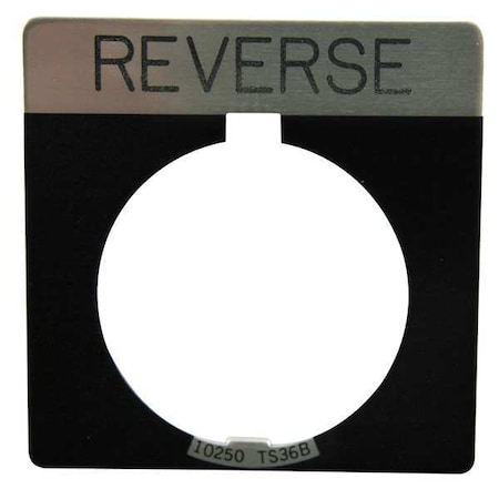 Cutler-Hammer Legend Plate, Square, Reverse, Black MPN:10250TS30