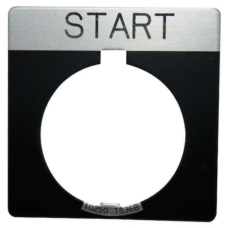 Cutler-Hammer Legend Plate, Square, Start, Black MPN:10250TS33