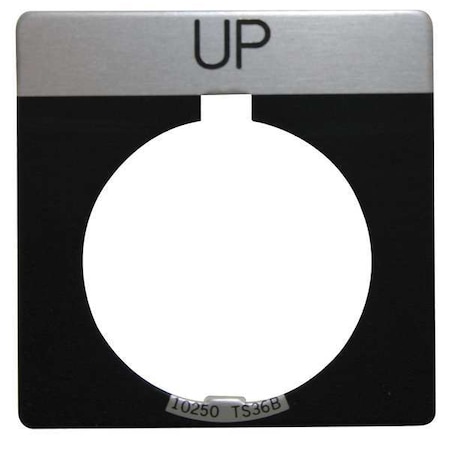 Cutler-Hammer Legend Plate, Square, Up, Black MPN:10250TS35