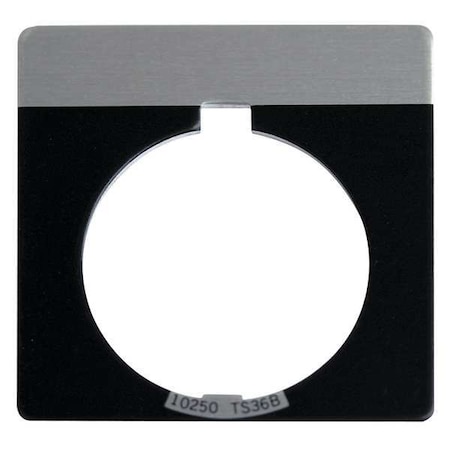 Cutler-Hammer Blank Legend Plate, Square, Black MPN:10250TS36