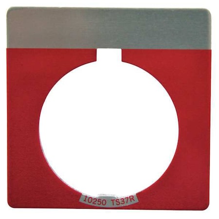 Cutler-Hammer Blank Legend Plate, Square, Red MPN:10250TS37