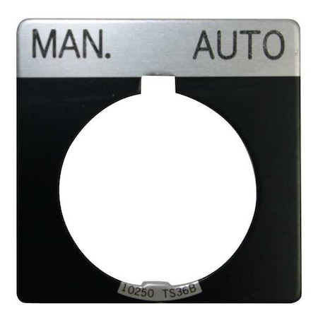 Cutler-Hammer Legend Plate, Manual Automatic, Black MPN:10250TS67