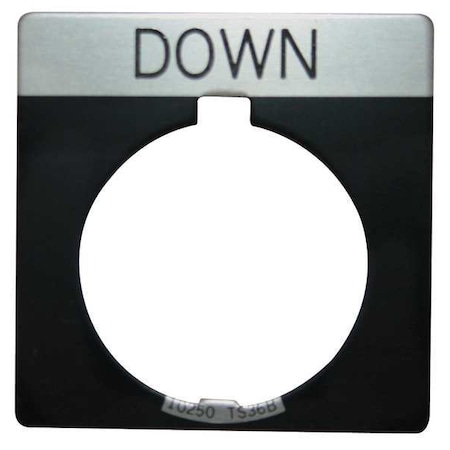 Cutler-Hammer Legend Plate, Square, Down, Black MPN:10250TS74