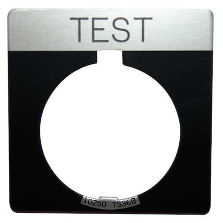 Cutler-Hammer Legend Plate, Square, Test, Black MPN:10250TS83