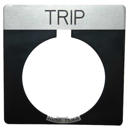 Legend Plate, Trip, White/Black, Square MPN:10250TS84