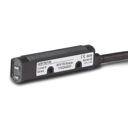 Through-Beam Photoelectric Sensor Transmitter, Bare Wire, Right Angle, Cylindrical, Selectable Light On/Dark On, NPN MPN:11102A6513