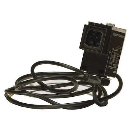 Diffuse Photoelectric Sensor, Bare Wire, Right Angle, Rectangular, Selectable Light On/Dark On, NPN and PNP MPN:1351E-6517