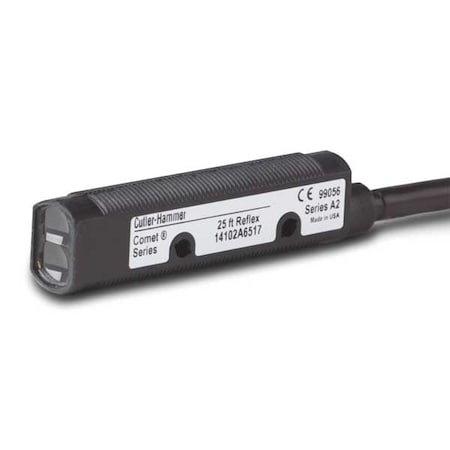 Retroreflective Photoelectric Sensor, Bare Wire, Straight, Cylindrical, Selectable Light On/Dark On, NPN and PNP MPN:14102A6517