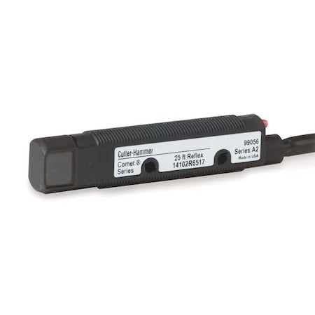 Retroreflective Photoelectric Sensor, M12, Right Angle, Cylindrical, Selectable Light On/Dark On, NPN and PNP MPN:14102RQD07